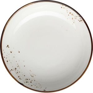 Mäser Hluboký talíř Pintar White hnědé tečky 21 cm obraz
