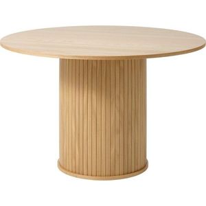 Kulatý jídelní stůl v dekoru dubu ø 120 cm Nola – Unique Furniture obraz