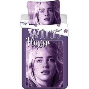 Fialové bavlněné dětské povlečení na jednolůžko 200x140 cm Billie Eilish – Jerry Fabrics obraz
