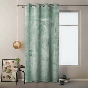 Zelený závěs se sametovým povrchem AmeliaHome Velvet, 140 x 245 cm obraz