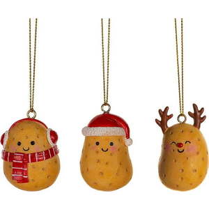 Ručně vyrobené vánoční ozdoby z polyresinu v sadě 3 ks 4, 5 cm Happy Potatoes – Sass & Belle obraz
