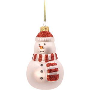 Skleněná ručně vyrobená vánoční ozdoba ø 7 cm Snowman – Sass & Belle obraz