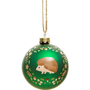 Skleněná ručně vyrobená vánoční koule ø 6 cm Woodland Hedgehog – Sass & Belle obraz