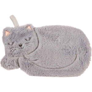 Šedý termofor z mikroplyše 700 ml Cat – Sass & Belle obraz