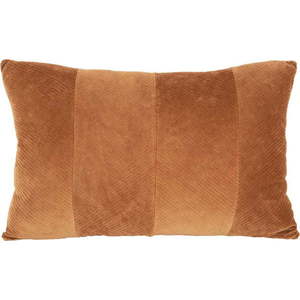 Pískově hnědý dekorativní polštář PT LIVING Ribbed, 60 x 40 cm obraz