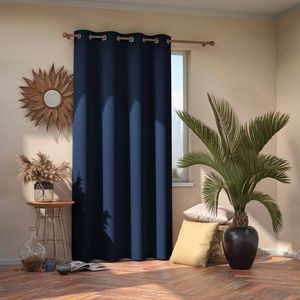 Modrý zatemňovací závěs AmeliaHome Eyelets, 245 x 140 cm obraz