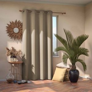 Béžový zatemňovací závěs AmeliaHome Eyelets Beige, 140 x 245 cm obraz