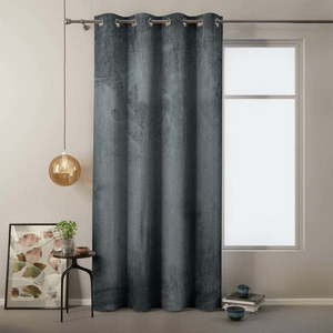 Šedý závěs se sametovým povrchem AmeliaHome Velvet, 140 x 245 cm obraz