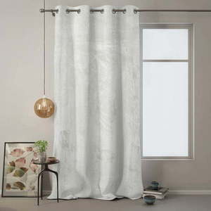 Bílý závěs AmeliaHome Velvet, 140 x 270 cm obraz