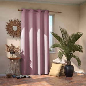 Světle růžový zatemňovací závěs AmeliaHome Eyelets Pink, 140 x 245 cm obraz