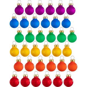 Skleněné ručně vyrobené vánoční koule v sadě 36 ks ø 2 cm Rainbow Mini – Sass & Belle obraz