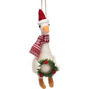 Textilní ručně vyrobená vánoční ozdoba 14 cm Goose – Sass & Belle obraz