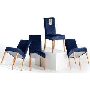Modré napínací potahy v sadě 4 ks na židli 48 cm Sento – Restilo obraz