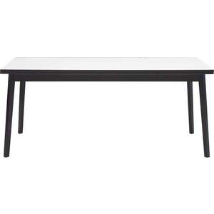 Černo-bílý rozkládací jídelní stůl v dubovém dekoru Hammel Single, 180 x 90 cm obraz