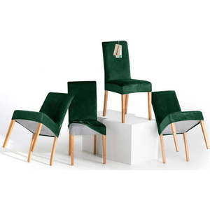 Zelené napínací potahy v sadě 4 ks na židli 48 cm Sento – Restilo obraz