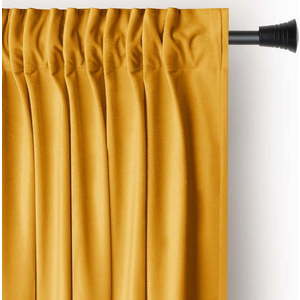 Žlutý sametový dimout závěs 140x270 cm Pleat – Restilo obraz