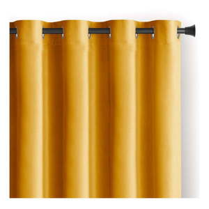 Žlutý sametový dimout závěs 140x270 cm Eyelets – Restilo obraz