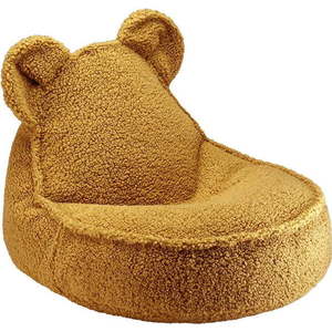 Hnědý dětský sedací vak z textilie bouclé Bear – Wigiwama obraz
