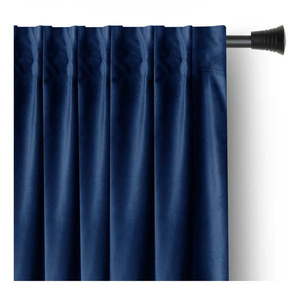 Tmavě modrý sametový dimout závěs 140x245 cm Pleat – Restilo obraz