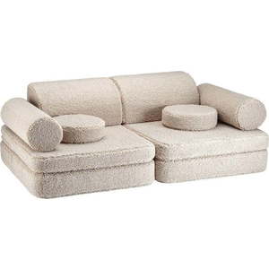 Světle hnědá dětská pohovka z textilie bouclé 132 cm Settee – Wigiwama obraz
