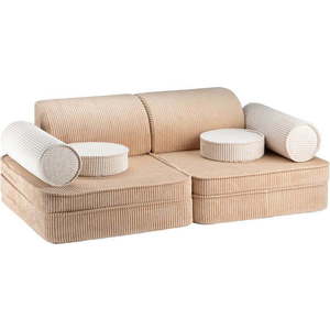 Světle hnědá manšestrová dětská pohovka 132 cm Settee – Wigiwama obraz