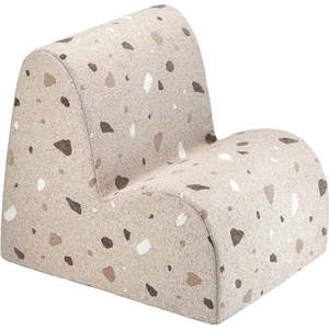 Světle hnědé dětské křesílko z textilie bouclé/žinylkové Terrazzo Cloud – Wigiwama obraz