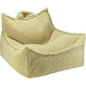 Zelený dětský sedací vak z textilie bouclé Chair – Wigiwama obraz