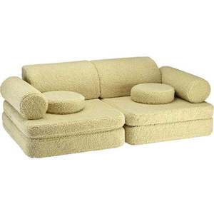 Zelená dětská pohovka z textilie bouclé 132 cm Settee – Wigiwama obraz
