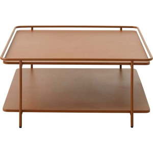 Kovový konferenční stolek v terakotové barvě 75x75 cm Yuba – Unique Furniture obraz
