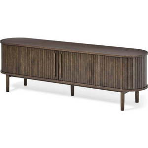 Hnědý TV stolek v dekoru dubu 180x56x40 cm Meta – Unique Furniture obraz