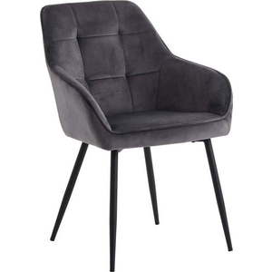 Šedé sametové jídelní židle v sadě 2 ks s područkami Nolan Square – Unique Furniture obraz