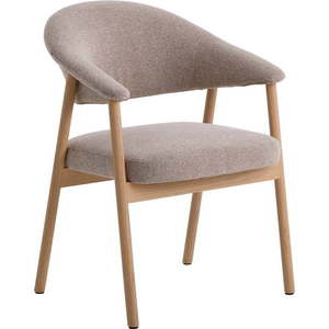 Béžové jídelní židle v sadě 2 ks s područkami z dubového dřeva Elk – Unique Furniture obraz