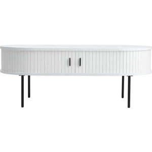 Bílý konferenční stolek v dekoru dubu 60x120 cm Nola – Unique Furniture obraz