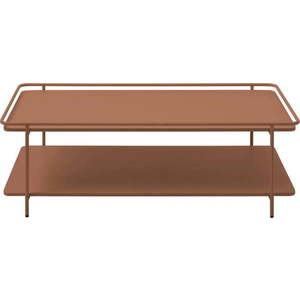Kovový konferenční stolek v terakotové barvě 55x110 cm Yuba – Unique Furniture obraz