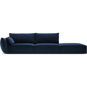 Tmavě modrá sametová pohovka levý roh 264 cm Vanda – Mazzini Sofas obraz