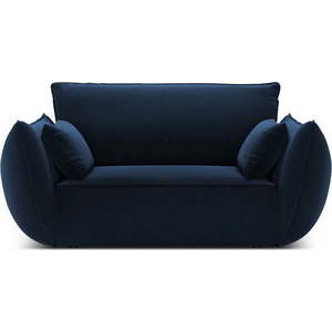Tmavě modré sametové křeslo Vanda – Mazzini Sofas obraz