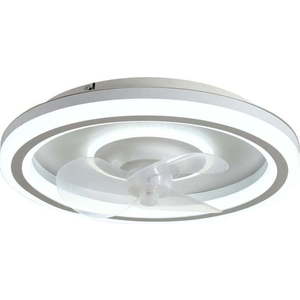 Bílé LED stropní svítidlo na dálkové ovládání/s ventilátorem Alan – SULION obraz