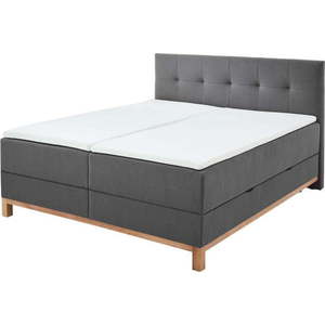 Tmavě šedá boxspring postel s úložným prostorem 180x200 cm Catania - Meise Möbel obraz