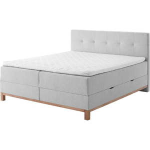Světle šedá boxspring postel s úložným prostorem 180x200 cm Catania - Meise Möbel obraz