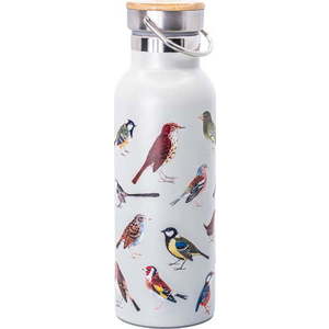 Bílá cestovní nerezová lahev 425 ml Vintage Birds – Sass & Belle obraz