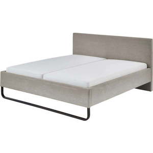 Šedohnědá čalouněná dvoulůžková postel 180x200 cm Swing – Meise Möbel obraz
