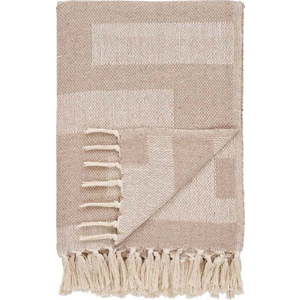 Světle hnědá deka z recyklované bavlny 130x180 cm Adana – House Nordic obraz