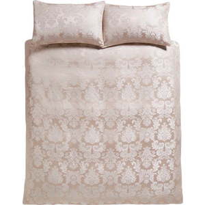 Béžové damaškové povlečení na dvoulůžko 200x200 cm Damask Jacquard – Catherine Lansfield obraz