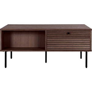 Tmavě hnědý konferenční stolek v dekoru dubu 50x100 cm Kyoto – House Nordic obraz