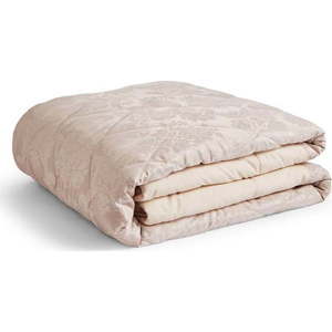 Béžový damaškový prošívaný přehoz 240x260 cm Damask Jacquard – Catherine Lansfield obraz