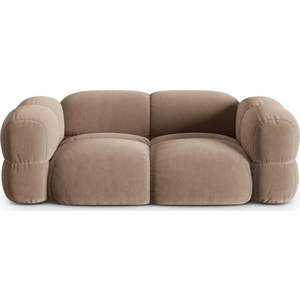 Hnědá sametová pohovka 210 cm Loretto – Cosmopolitan Design obraz