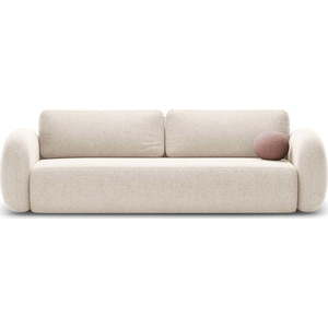 Krémová žinylková rozkládací/s úložným prostorem pohovka 262 cm Tonale – Cosmopolitan Design obraz
