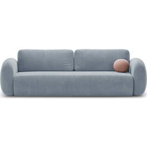 Šedomodrá sametová rozkládací/s úložným prostorem pohovka 262 cm Tonale – Cosmopolitan Design obraz