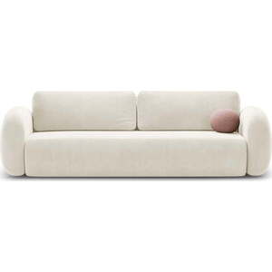 Krémová sametová rozkládací/s úložným prostorem pohovka 262 cm Tonale – Cosmopolitan Design obraz