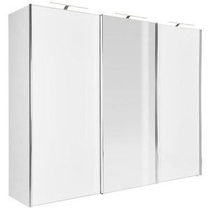 Moderano ŠATNÍ SKŘÍŇ SE ZRCADLEM, bílá, 250/222/68 cm obraz